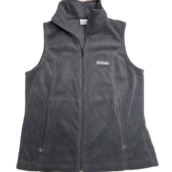 COLUMBIA Sherpa Vest Size Medium Black - Picture 1 of 10